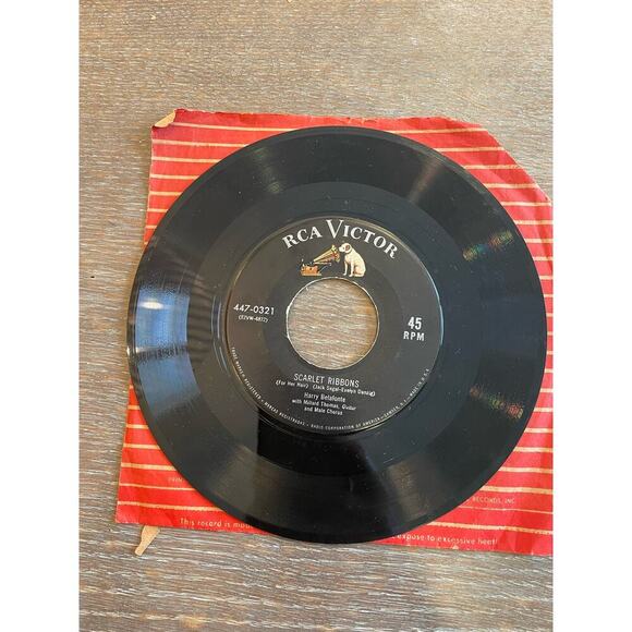 Harry Belafonte Scarlet Ribbons / Shenandoah 45 rpm Vinyl Record - Picture 4 of 4